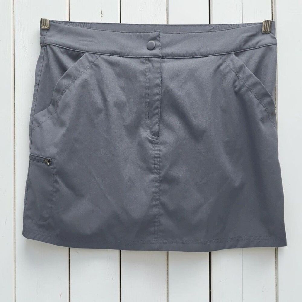 32° Cool Tech Skort Womens Large Vintage Indigo Blue Zip Pocket Golf Athleisure